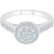10K White Gold 3/8 CTW Diamond Engagement Ring