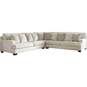 Signature Design by Ashley Rawcliffe 3 pc. Sectional with LAF Sofa and RAF Sofa