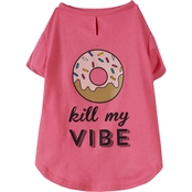 Donut Kill My Vibe Jersey Dog T-Shirt, XX-Small by Bond & Co.