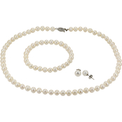 Imperial Cultured Freshwater Pearl Necklace, Bracelet and Earring Set
