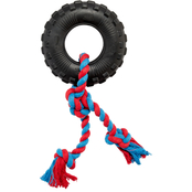 Leaps & Bounds Toss and Tug Tire Rope Dog Toy