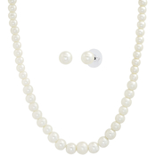 Cherish Faux Pearl Necklace and Earring Set