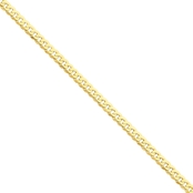 14K Yellow Gold 4.75mm Beveled Curb Chain