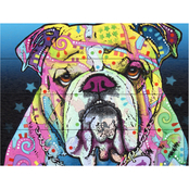 Trademark Fine Art Dean Russo The Bulldog Wood Slat Art 16 x 12