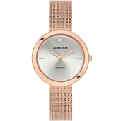 Armitron Women's Diamond Accented Rose Goldtone Mesh Bracelet Watch 75-5737SVRG