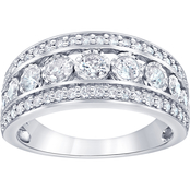 10K White Gold 1 CTW Diamond Anniversary Ring Size 7