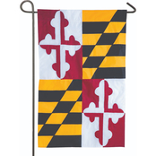 Evergreen Maryland State Flag Garden Applique Flag