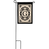 Evergreen Cambridge Monogram Letter G Applique Garden Flag