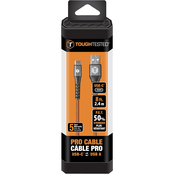 ToughTested PRO Armor Weave 8 ft. Cable with Slim Tip USB A to C