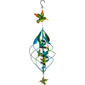 Evergreen Double Layer Hummingbird Hanging Wind Twirler