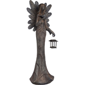 Evergreen 42 in. Angel Statue with Solar Lantern
