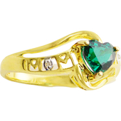 Created Emerald and Diamond Mom Ring