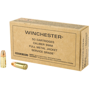 Winchester Service Grade 9mm 115 Gr. FMJ 50 Rounds