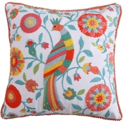 Levtex Home Laurel Coral Bird Pillow