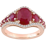 Sofia B. 14K Rose Gold Ruby and Diamond Ring