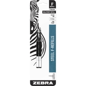 Zebra F Pen Refill Black 2 pk.