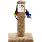 You & Me Cat Scratch Post with Feather Toys