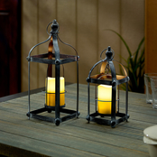 Smart Living Bradford Metal LED Candle Lantern Set