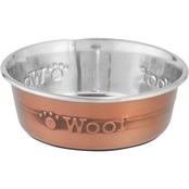 Harmony Copper Woof Stainless Steel Dog Bowl