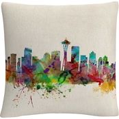 Trademark Fine Art Seattle Washington Decorative Throw Pillow