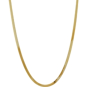 14K Yellow Gold 4.0mm Silky Herringbone Chain Necklace