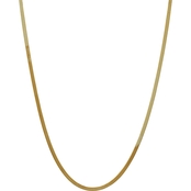14K Yellow Gold 3.0mm Silky Herringbone Chain Necklace