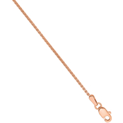 14K Rose Gold 1.2mm Diamond Cut Spiga Chain Bracelet