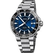 Oris Aquis GMT Date Men's Diver Watch Metal Band 79877544135MB