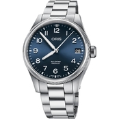 Oris Pro Pilot Date 41 Polished Blue/Metal Watch 75177614065MB