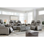 Signature Design by Ashley The Man Den Power Reclining Sofa, Loveseat and Recliner