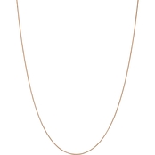 14K Rose Gold .7mm Box Link Chain Necklace