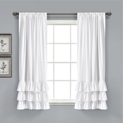 Lush Decor Allison Ruffle Window Curtain Panels 40x95 in. 2 pc. Set