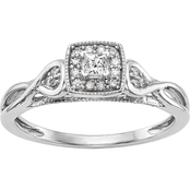 14K White Gold 1/5 CTW Diamond Promise Ring