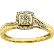 10K Yellow Gold 1/7 CTW Diamond Promise Ring