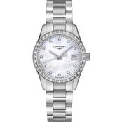 Longines Women's Conquest Classic Diamond Accent Watch 34mm L23860876