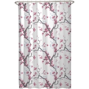 Maytex Cherrywood Blossom Fabric Shower Curtain 70 x 72 in.