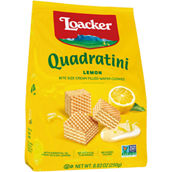 Loacker Quadratini Lemon Cream Filled Wafer Cookies