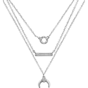 She Shines Sterling Silver 1/10 CTW Diamond Multi Layer Necklace 18 in.