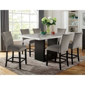 Furniture of America Kian II Marble Top Counter Dining Table