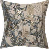 Rizzy Home Abstract Gray Decorative Square Pillow
