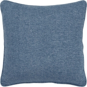 Rizzy Home Solid Blue 20 x 20 in. Pillow
