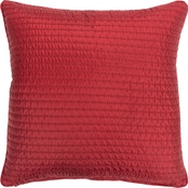 Rizzy Home Solid Deep Red Polyester Filled Pillow