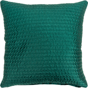 Rizzy Home Solid Green Square Decorative Throw Pillow