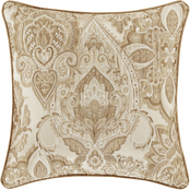 J. Queen New York Sandstone Beige 20 in. Square Decorative Throw Pillow