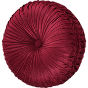 J. Queen New York Maribella Crimson Tufted Round Decorative Throw Pillow