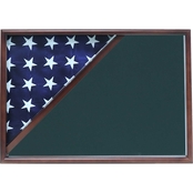 Uni-Sim Memorial Corner 5 x 9 ft. Flag Case with Air Force Blue Backer