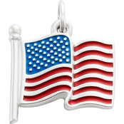 James Avery Sterling Silver and Enamel American Flag Charm