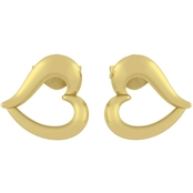 Courageous Hearts 10K Gold Earrings