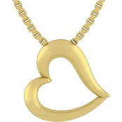 Courageous Hearts 10K Gold Pendant on 18 in. Chain