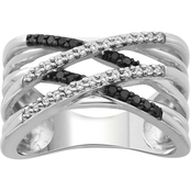 She Shines Sterling Silver 1/3 CTW Diamond Crossover Ring